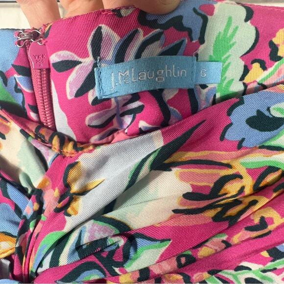 J. Mclaughlin Blakely Tropical Floral Pencil Skirt Size 6 - Picture 6 of 12